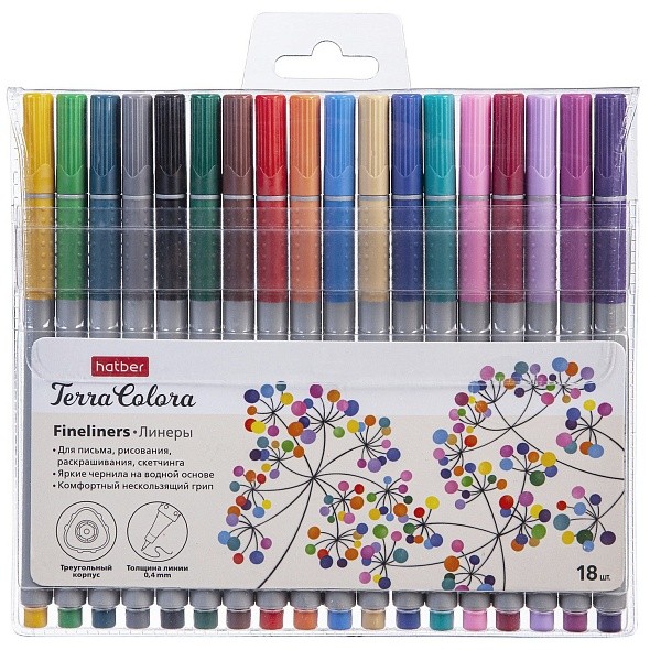 Набор линеров 18цвTerra Colora 067979 Хатбер