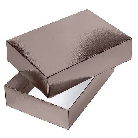 Коробка подарочная сборная 250*180*65 коричневая Metallic 03404 Хатбер