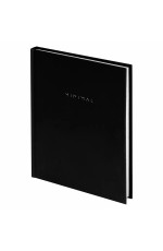 Записная книжка А5 80л кл твердая обложка черная Minimal 116436 Brauberg