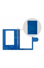 Записная книжка -органайзер А6 50л спир с ручкой Синий 0126 Lamark