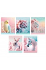 Тетрадь 96л кл пластобл Pastel Animals 96Т5В1пл Хатбер