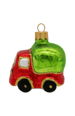Елочная игрушка стекло Грузовичок 1 h-7см в упаковке ФУ-451/1
