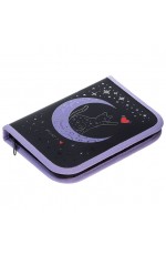 Пенал 1 отделение, 1 откидная планка Звездный котик 46074 Хатбер