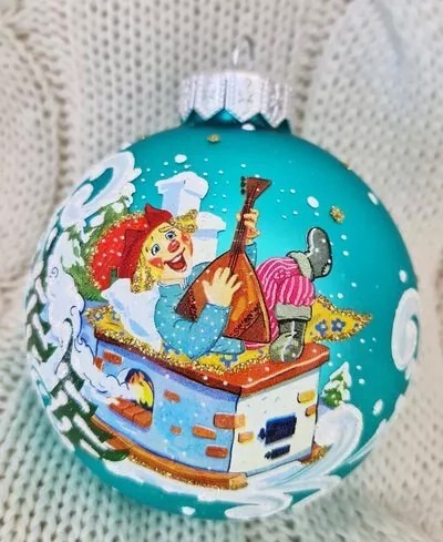 Шар стекло 80мм Емеля на печи в упак КУ-80-244033