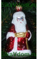 Елочигруш стекло Дед Мороз h-13см в упак ФУ-17