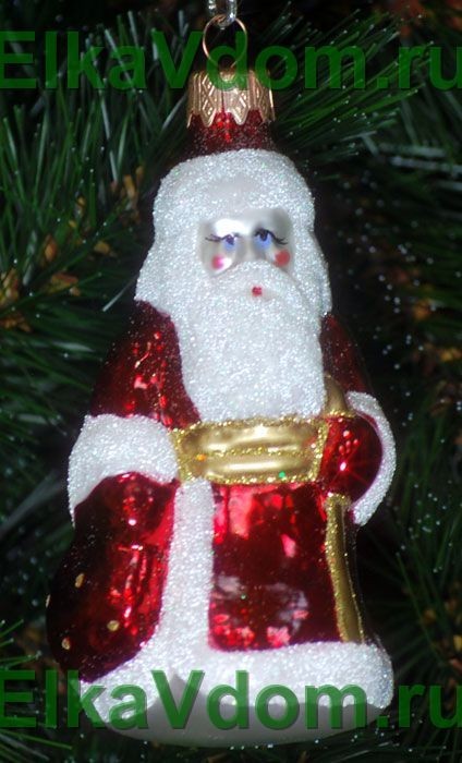 Елочигруш стекло Дед Мороз h-13см в упак ФУ-17