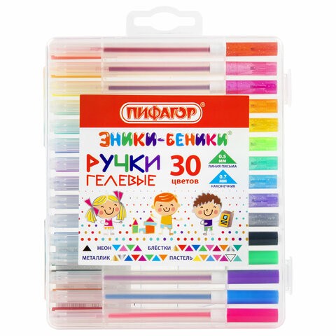 Набор ручек гелевых 30 цветов Эники- Беники 143825 Пифагор