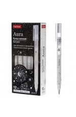 Ручка гелевая 0,8мм белая Aura 091116 Хатбер