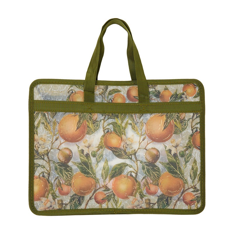 Папка А4 пластиковая на молнии с ручками Flora Апельсины 14-034/16 Bruno Visconti