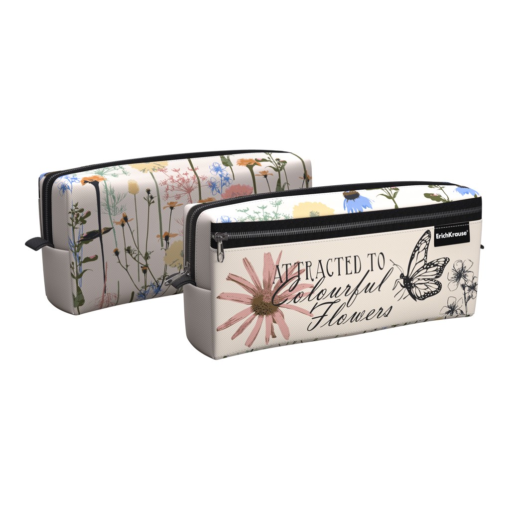 Пенал-косметичка 2отд Wild Flowers 57184 Erich Krause