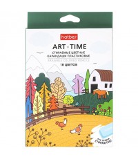 Набор карандашей 18цв пласттрехгран стираемые ART-TIME 085921 Хатбер