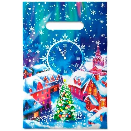 Пакет п/эт с вырубн ручк 20х30см/30 мкм Волшебная ночь Интерпак