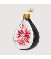 Елочная игрушка стекло Инжир h-6см в упаковке ФУ-749