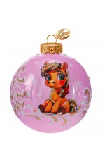 Шар СГ 2026 стекло 80мм Пони - девочка в упаковке КУ-80-254021