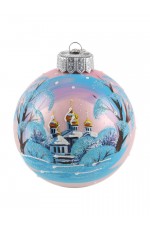Шар стекло 100мм Пейзаж морозный 1 в упаковке КУ-100-234086/1