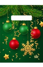 Пакет п/эт с вырубн ручк 19х25см (30) НГ Золотая снежинка Тикопластик