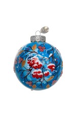 Шар стекло 80мм Зимнее чудо 1 в упаковке КУ-80-254082