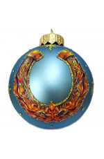 Шар СГ 2026 стекло 80мм Подкова огненная в упаковке КУ-80-254041