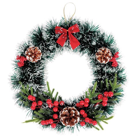 Венок Новогодний 35 см 592520 Золотая сказка