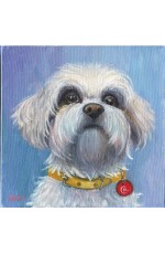 Картина «Лучший друг» Холст масло 20х20