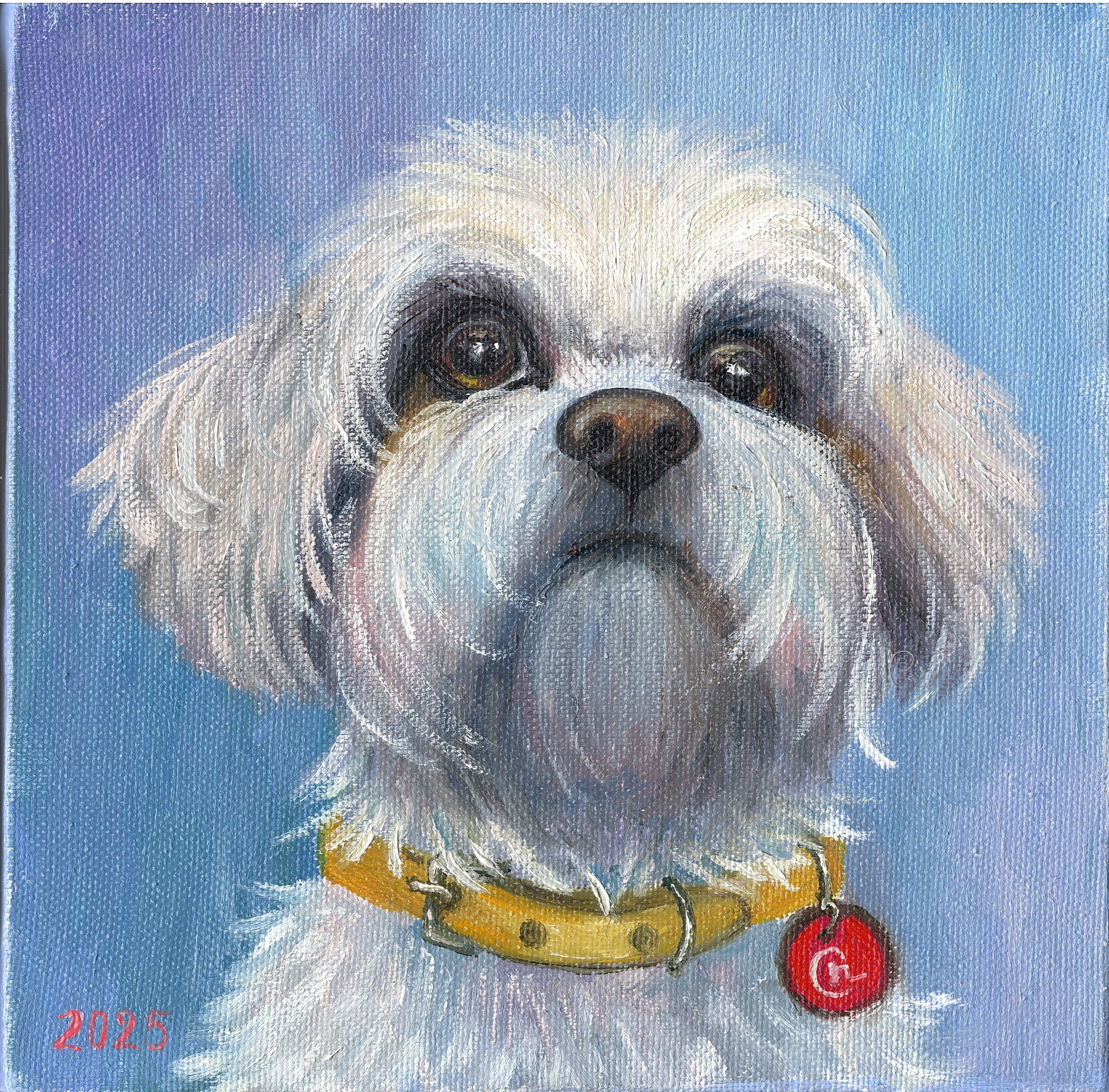 Картина «Лучший друг» Холст масло 20х20