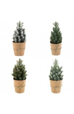 Ель новогодняя с напылением 16см 592550 Золотая сказка