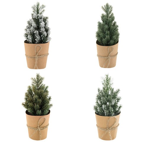 Ель новогодняя с напылением 16см 592550 Золотая сказка