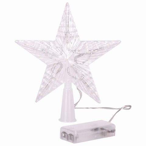 Звезда на ель 10 Led 19,5 см на батарейках 591272 Золотая сказка