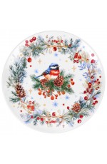 Тарелка сервировочная Снегирь 23 см 592549 Золотая сказка