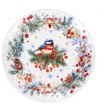 Тарелка сервировочная Снегирь 23 см 592549 Золотая сказка