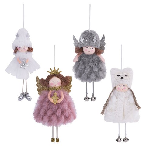 Украшение елочное Ангелочек 18 см полиэстер 592607 Золотая сказка