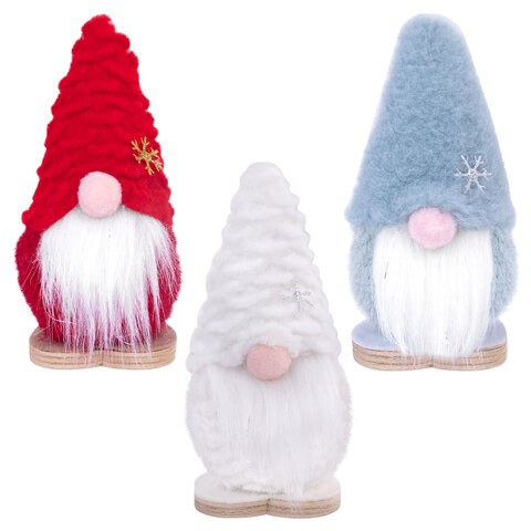 Украшение новогоднее Гномики 12см полиэстер 592567 Золотая сказка