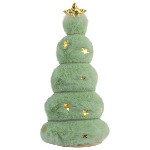Украшение новогоднее Пушистая ёлочка 18см полиэстер 592565 Золотая сказка