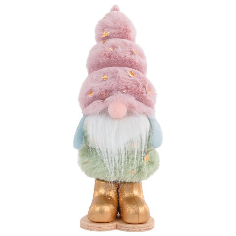 Украшение новогоднее Пушистый гномик 22см полиэстер 592564 Золотая сказка