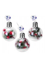 Шар елочный пластик с подсветкой 8см Charming Winter 592478 Золотая сказка