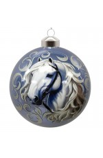 Шар стекло d-10см Символ года серебро 95551 Феникс-Презент