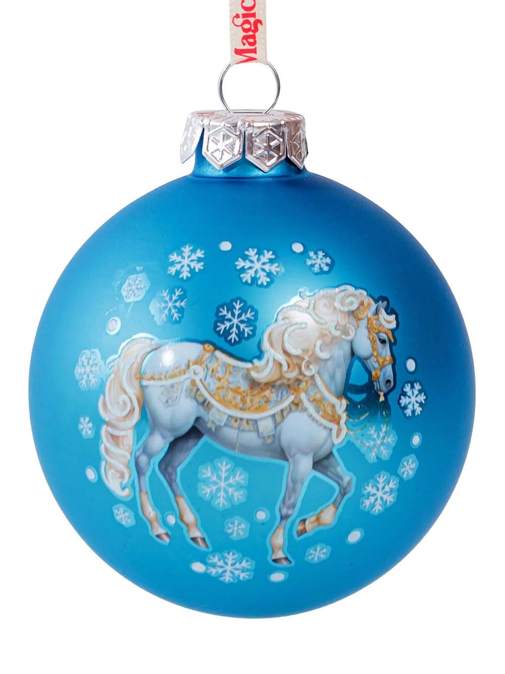 Шар стекло d-8см Символ года голубой 95615 Феникс-Презент