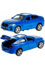 Модель мет BMW X6 12см инерц синий в кор Технопарк
