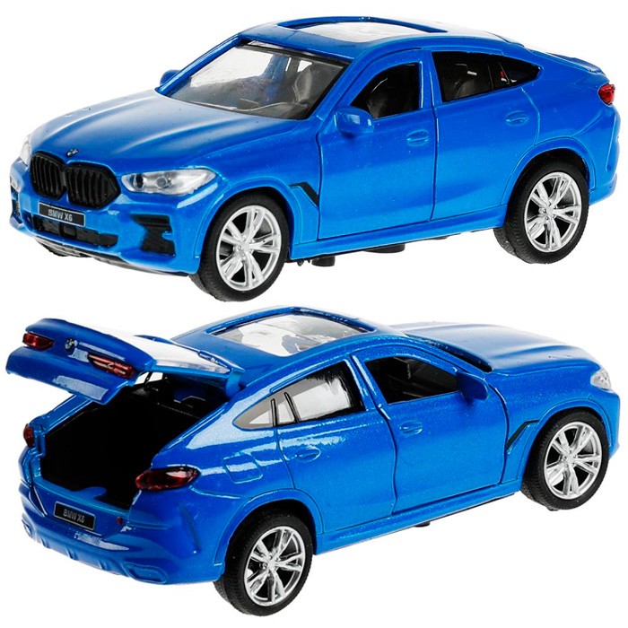Модель мет BMW X6 12см инерц синий в кор Технопарк