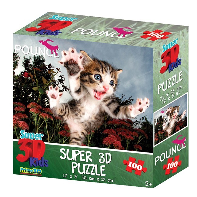 Пазл 3D 100 эл Prime Пушистый охотник 13568