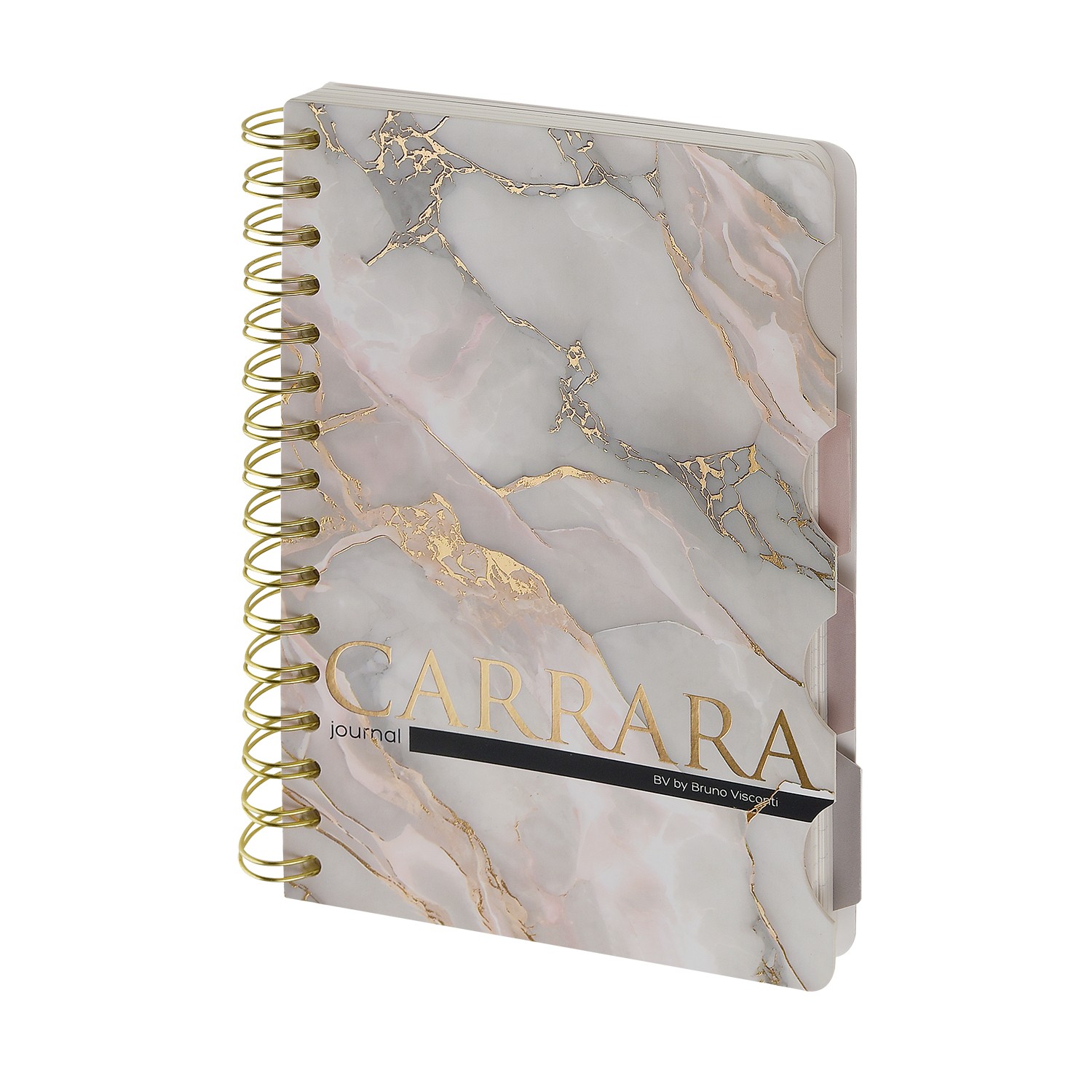 Тетрадь А5 120л с разд спир твобл Carrara 3-737/12 Bruno Visconti