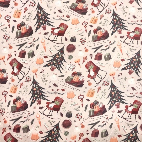 Бумага упак 70*100см бум НГ Light Xmas 1099097