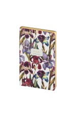 Ежедневник недат. А5 золотой срез, искусственная кожа Flora Ирисы 3-743/15 Bruno Visconti