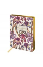 Ежедневник недат. А6 золотой срез, искусственная кожа Flora Ирисы 3-742/10 Bruno Visconti