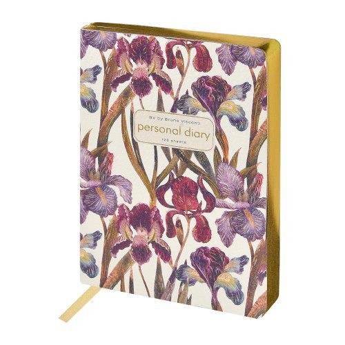 Ежедневник недат. А6 золотой срез, искусственная кожа Flora Ирисы 3-742/10 Bruno Visconti