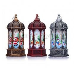 Фонарь сувенир Зимняя история светящ 12 5см S1832