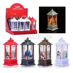 Фонарь сувенир Рождество светящ 12 5см S1831