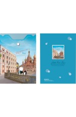 Папка на кнопке А6 вертСанкт-Петербург Храм Спаса На Крови 1856 CS Comix