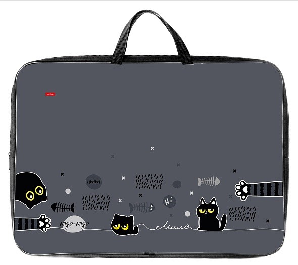 Папка А3 текстильная на молнии с ручками Кошмарики 33105 Хатбер