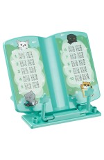 Подставка для книг 200*200*25мм пластиковая бирюза Коты 32111 Стамм